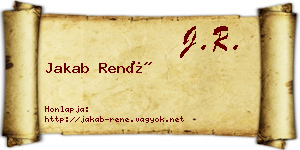 Jakab René névjegykártya
