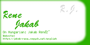 rene jakab business card